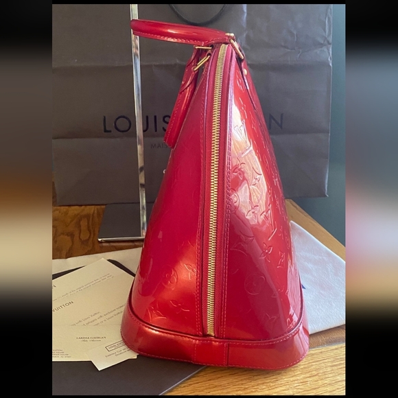 Louis Vuitton Monogram Vernis Alma GM (Rose pop color) - Picture 6 of 16